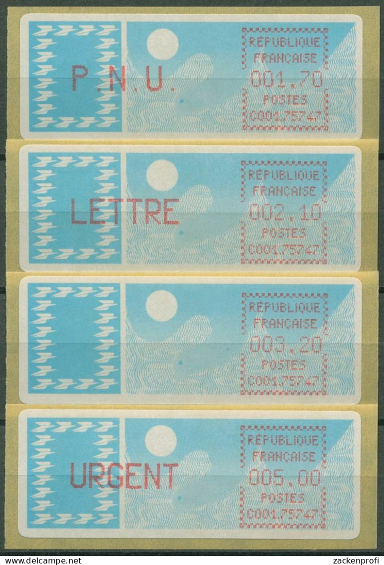 Frankreich ATM 1985 Taube Satz 1,70/2,10/3,20/5,00 ATM 6.15 Xb ZS 1 Postfrisch - 1985 Papier « Carrier »
