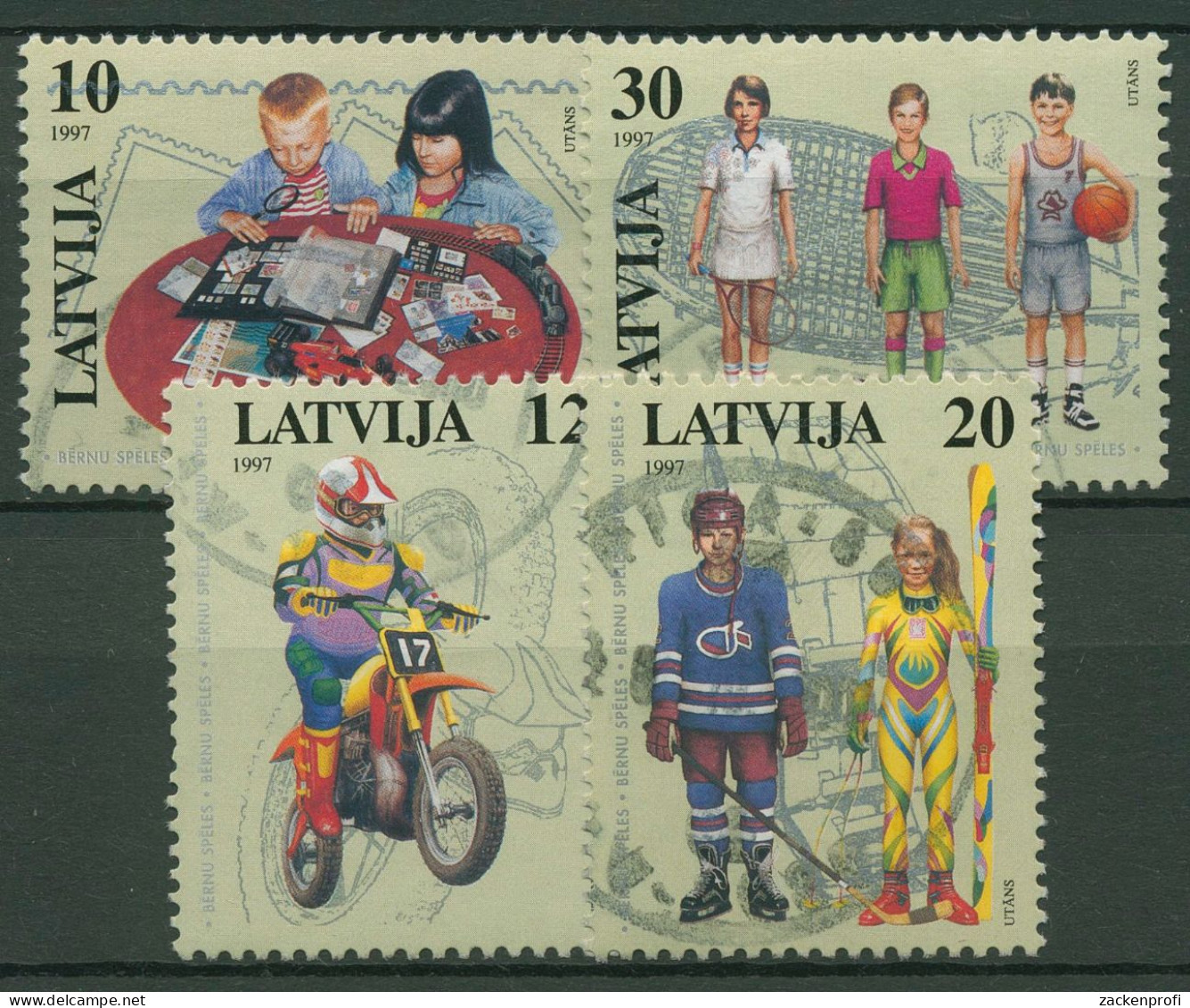 Lettland 1997 Jugend Sport Spiele 459/62 Gestempelt - Latvia