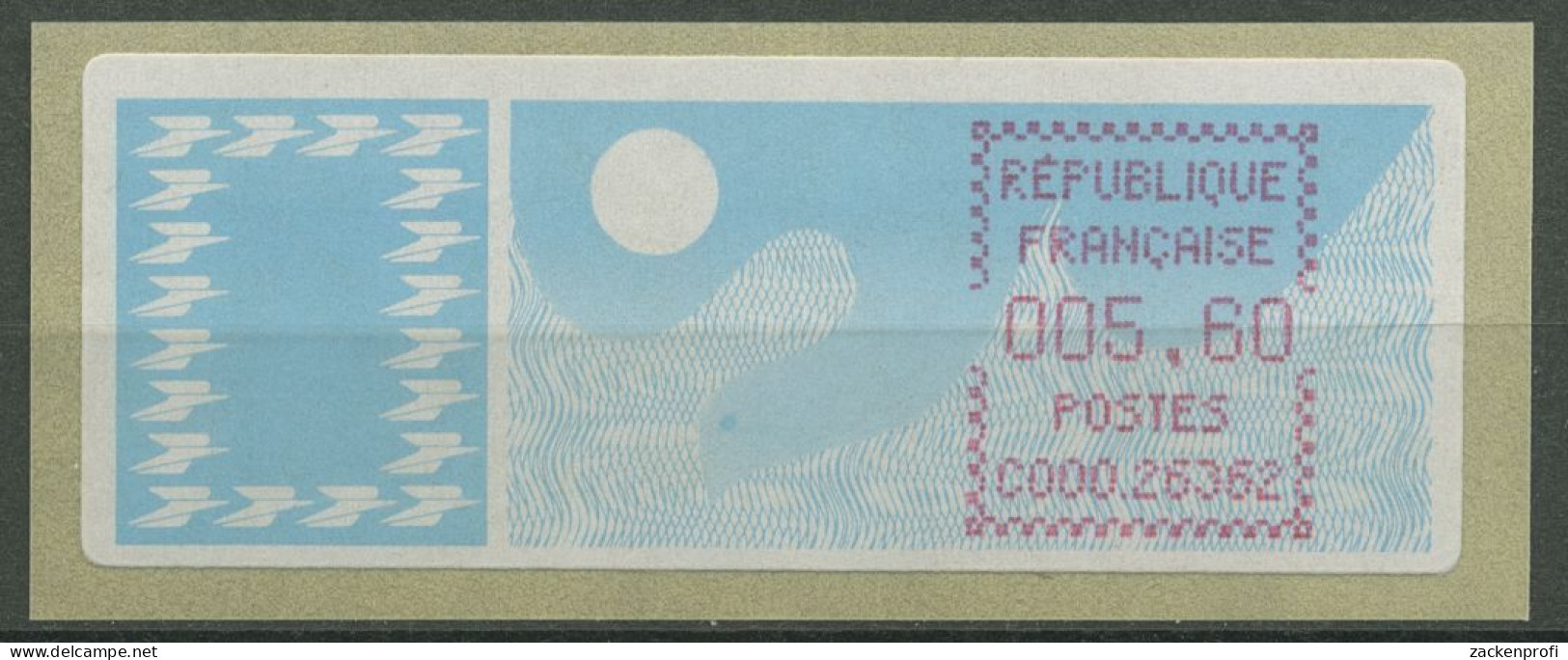 Frankreich ATM 1985 Taube Einzelwert ATM 6.1 Zd Postfrisch - 1985 Papier « Carrier »