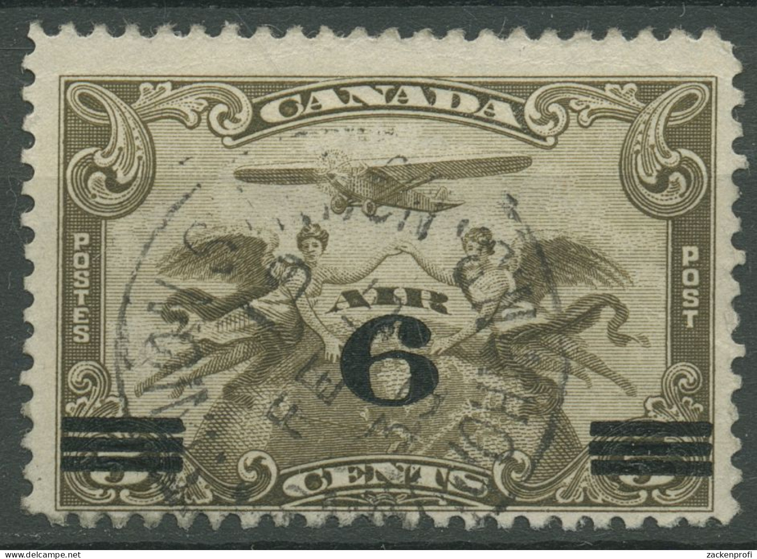 Kanada 1932 Flugpostmarke 127 Mit Neuem Wertaufdruck 169 Gestempelt - Usados