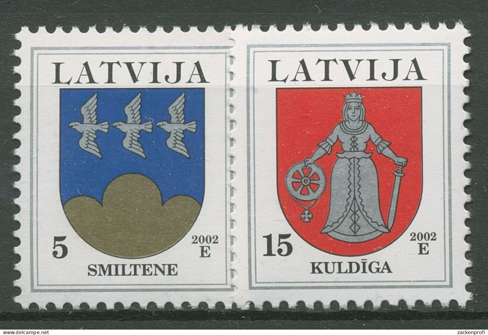 Lettland 2001 Freimarken Wappen 541/42 Postfrisch - Lettland