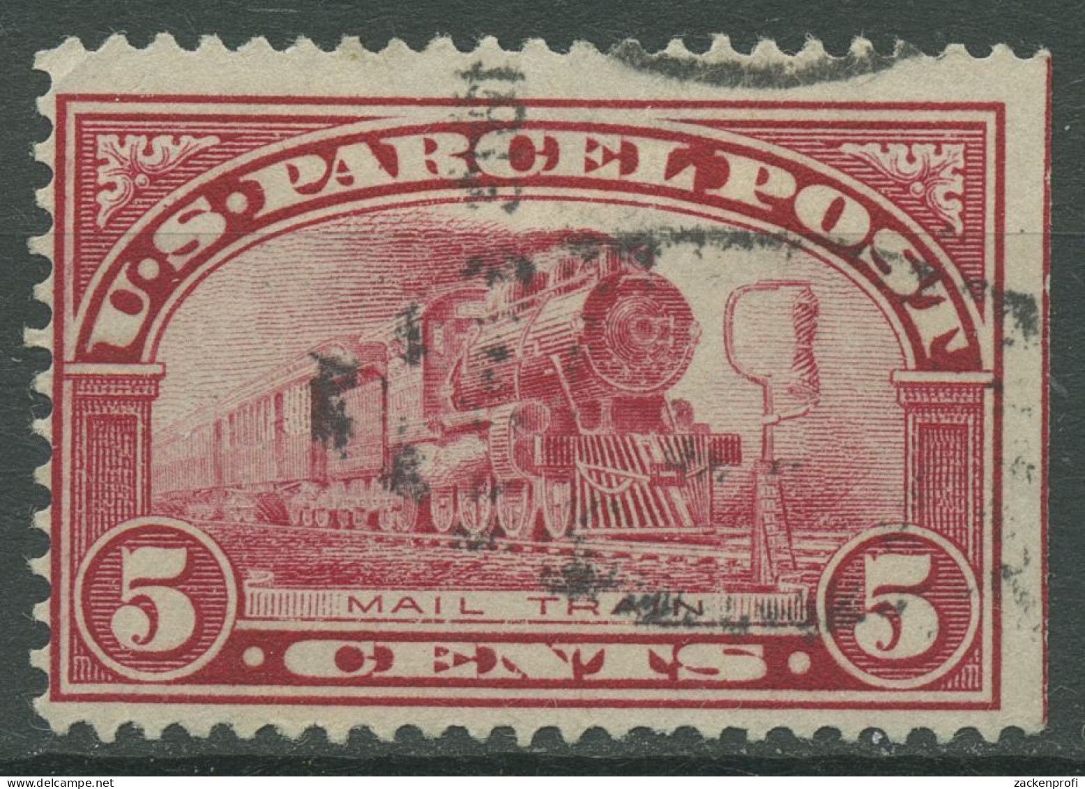 USA 1912 Paketmarke Postzug P 5 Gestempelt - Pacchi