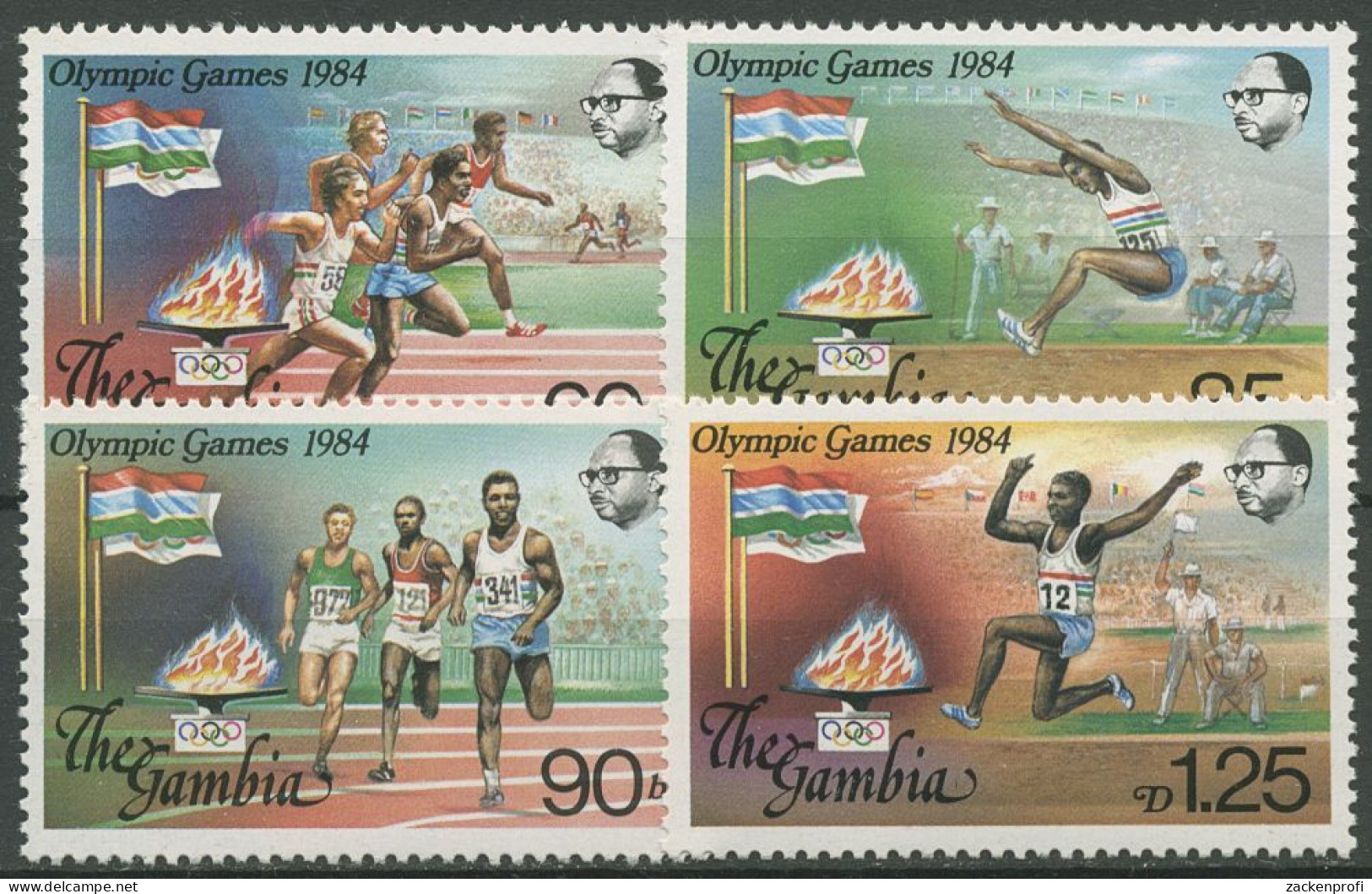 Gambia 1984 Olympische Sommerspiele In Los Angeles 531/34 Postfrisch - Gambia (1965-...)
