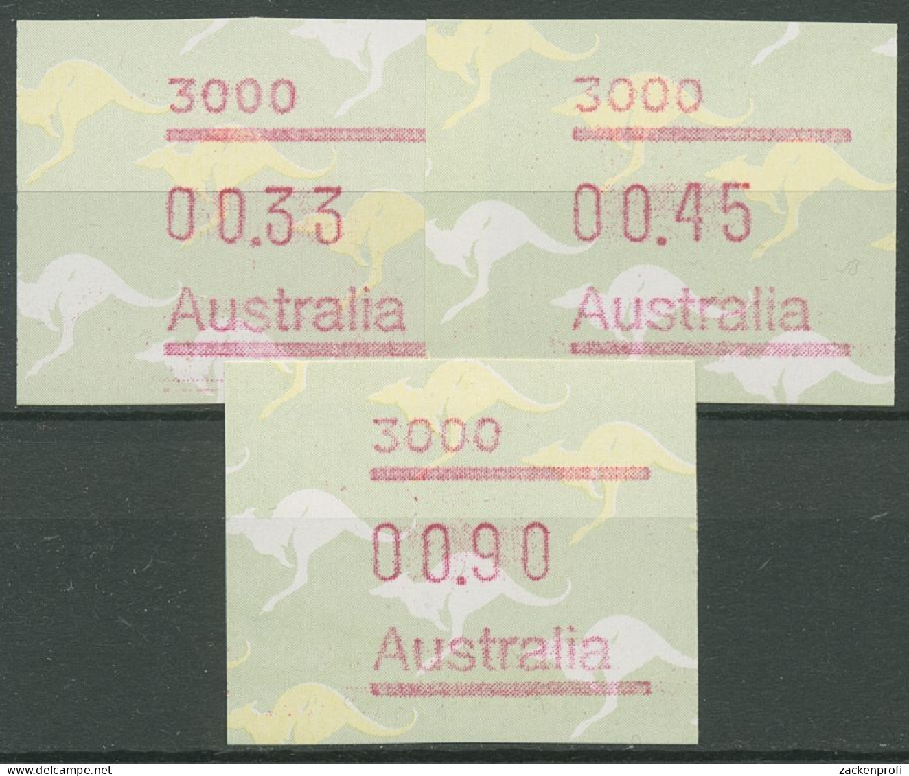 Australien 1985 Känguruh Tastensatz Automatenmarke 4 S1, 3000 Postfrisch - Viñetas De Franqueo [ATM]