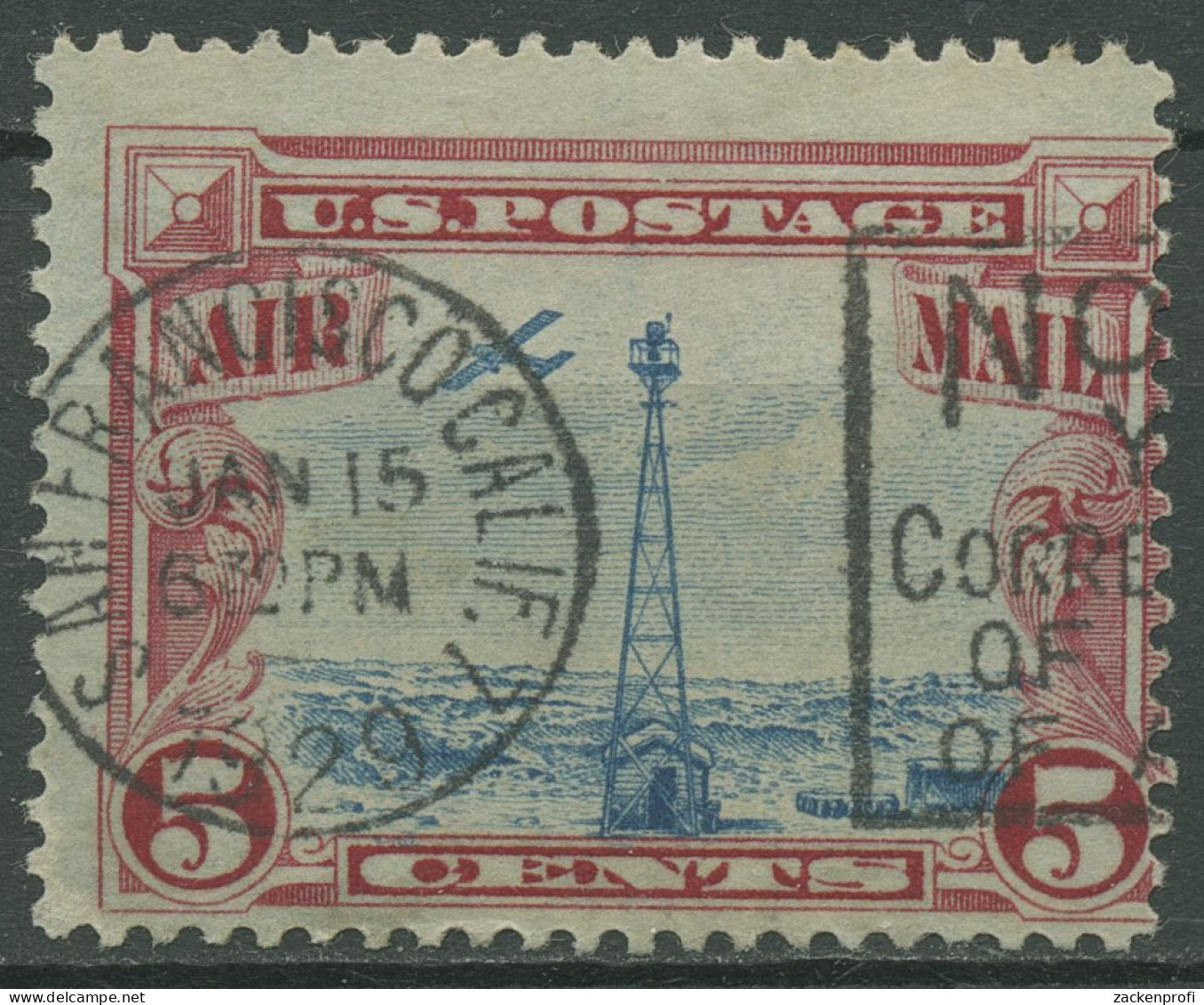 USA 1928 Leuchtfeuer Auf Sherman Hill, Flugzeug 310 Gestempelt - Used Stamps