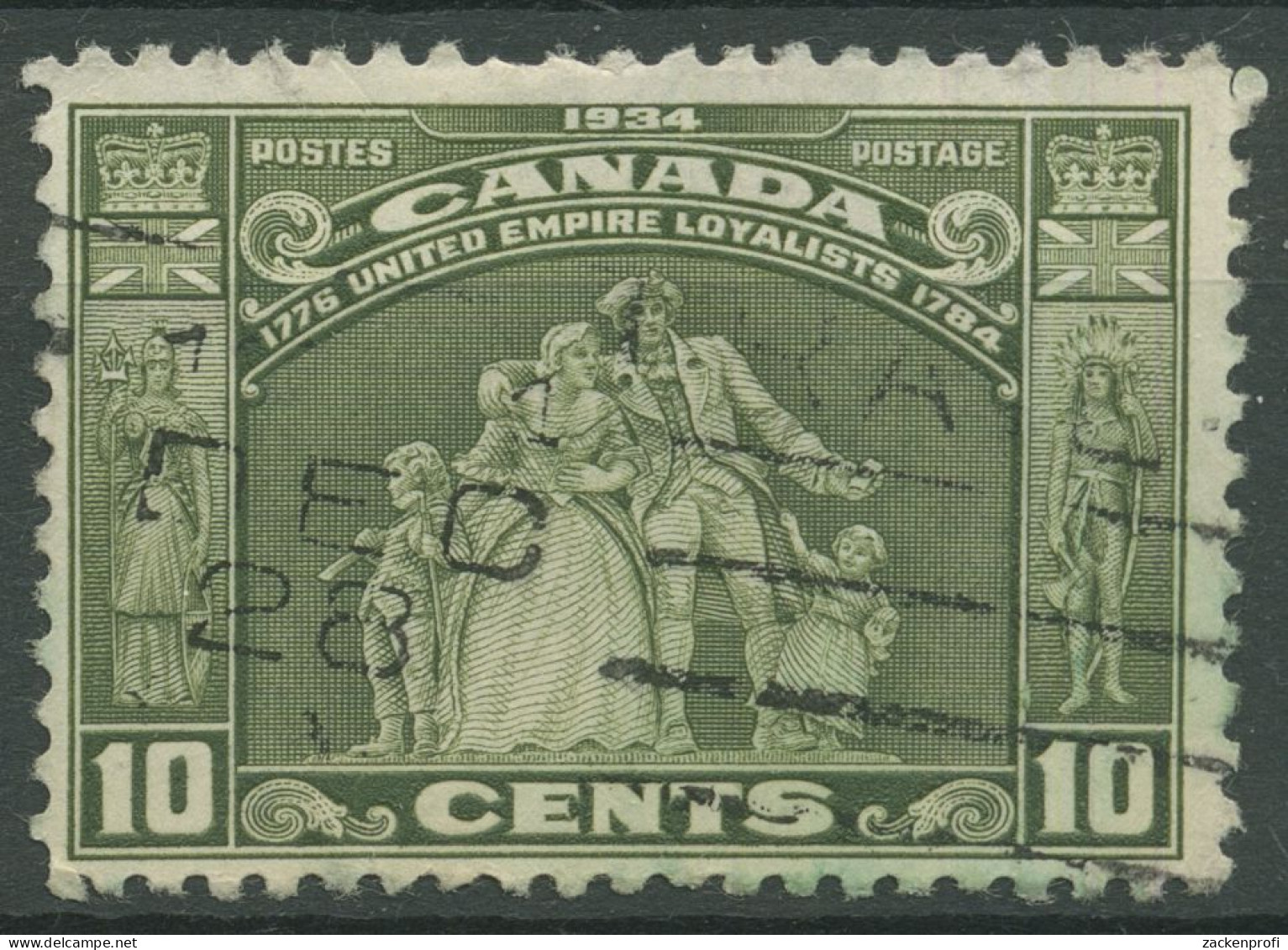 Kanada 1934 Auswanderung Der Loyalisten Nach Kanada 176 Gestempelt - Used Stamps