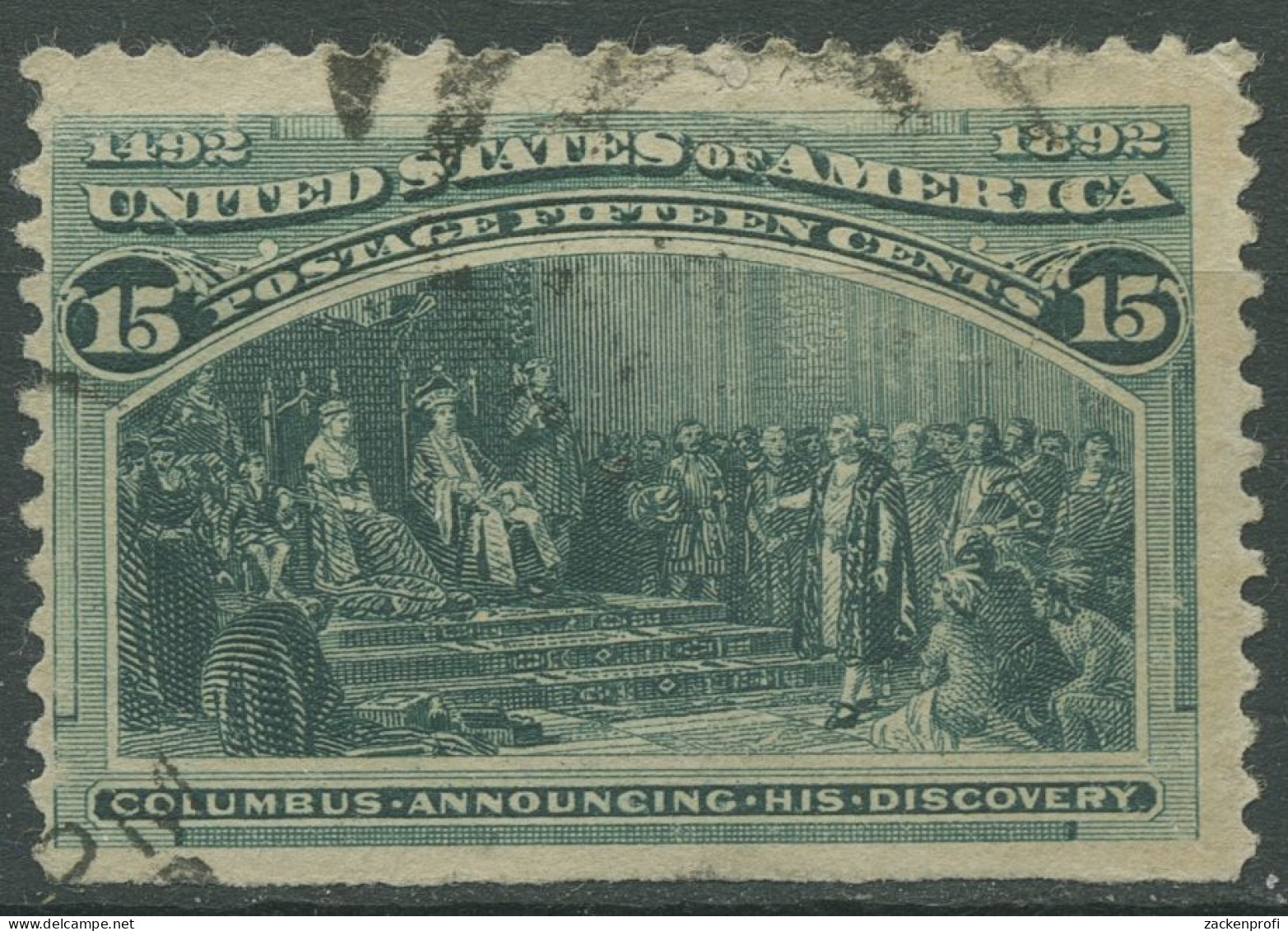 USA 1893 Kolumbus-Weltausstellung Chicago 81 Gestempelt, Dünn - Gebruikt