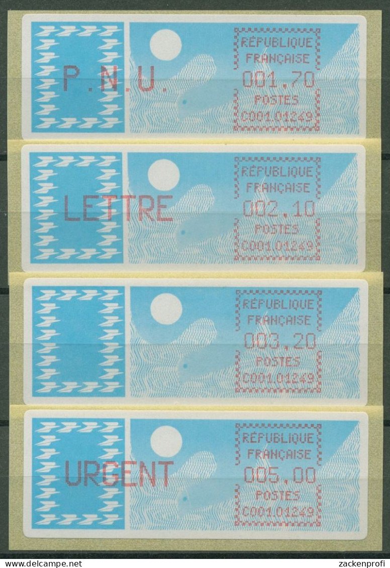 Frankreich ATM 1985 Taube Satz 1,70/2,10/3,20/5,00 ATM 6.3 Zb ZS 1 Postfrisch - 1985 « Carrier » Papier