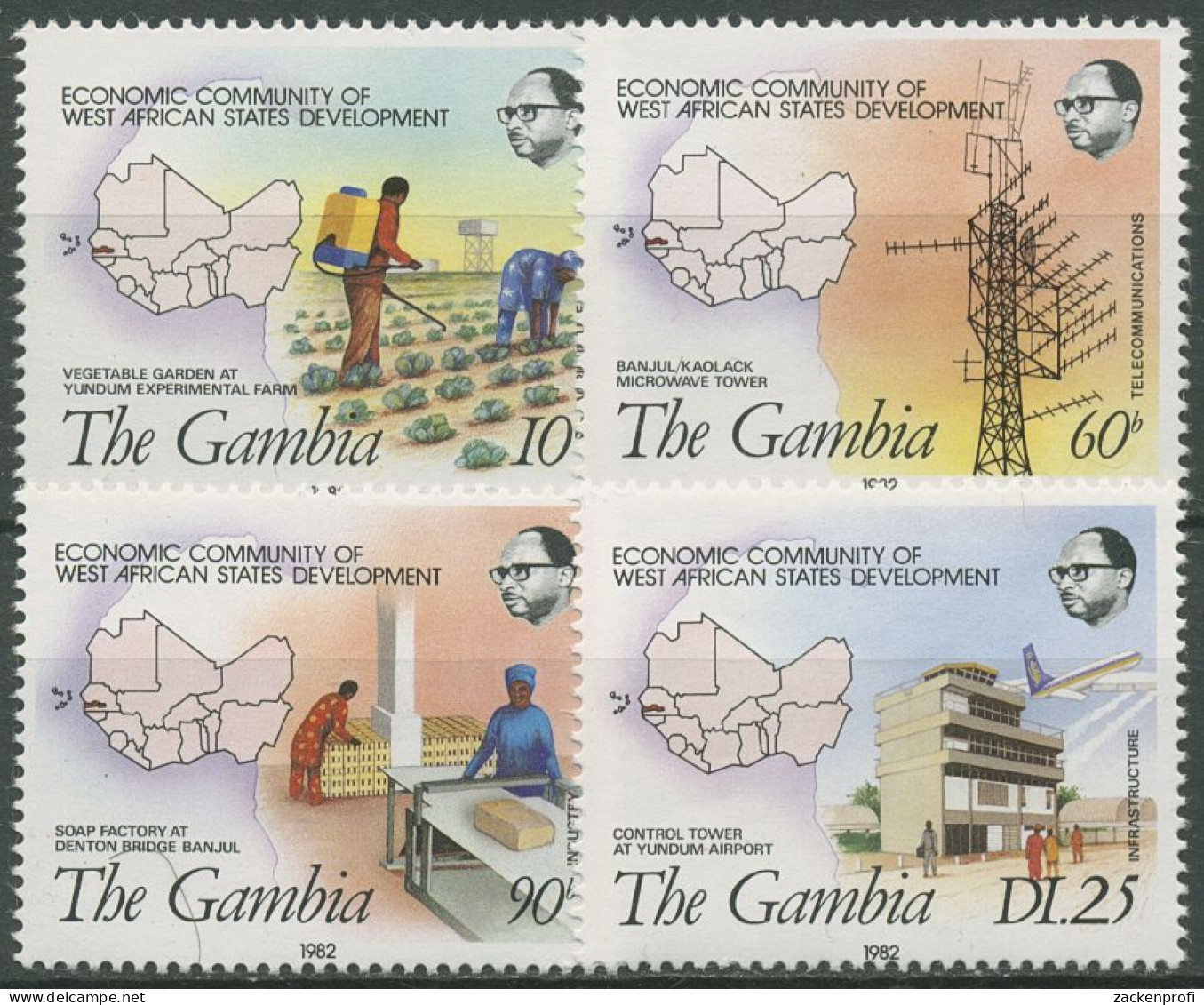 Gambia 1982 Entwicklungsprojekte In Wetsafrika 449/52 Postfrisch - Gambie (1965-...)