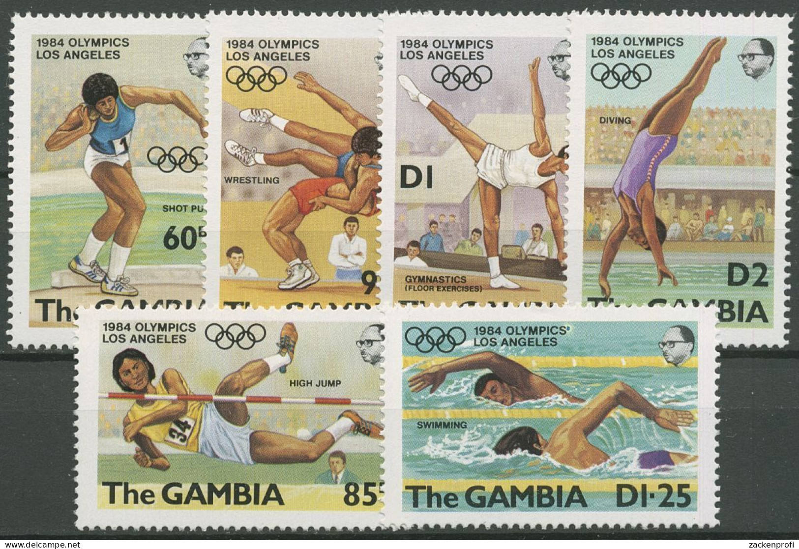Gambia 1984 Olympische Sommerspiele In Los Angeles 500/05 Postfrisch - Gambia (1965-...)