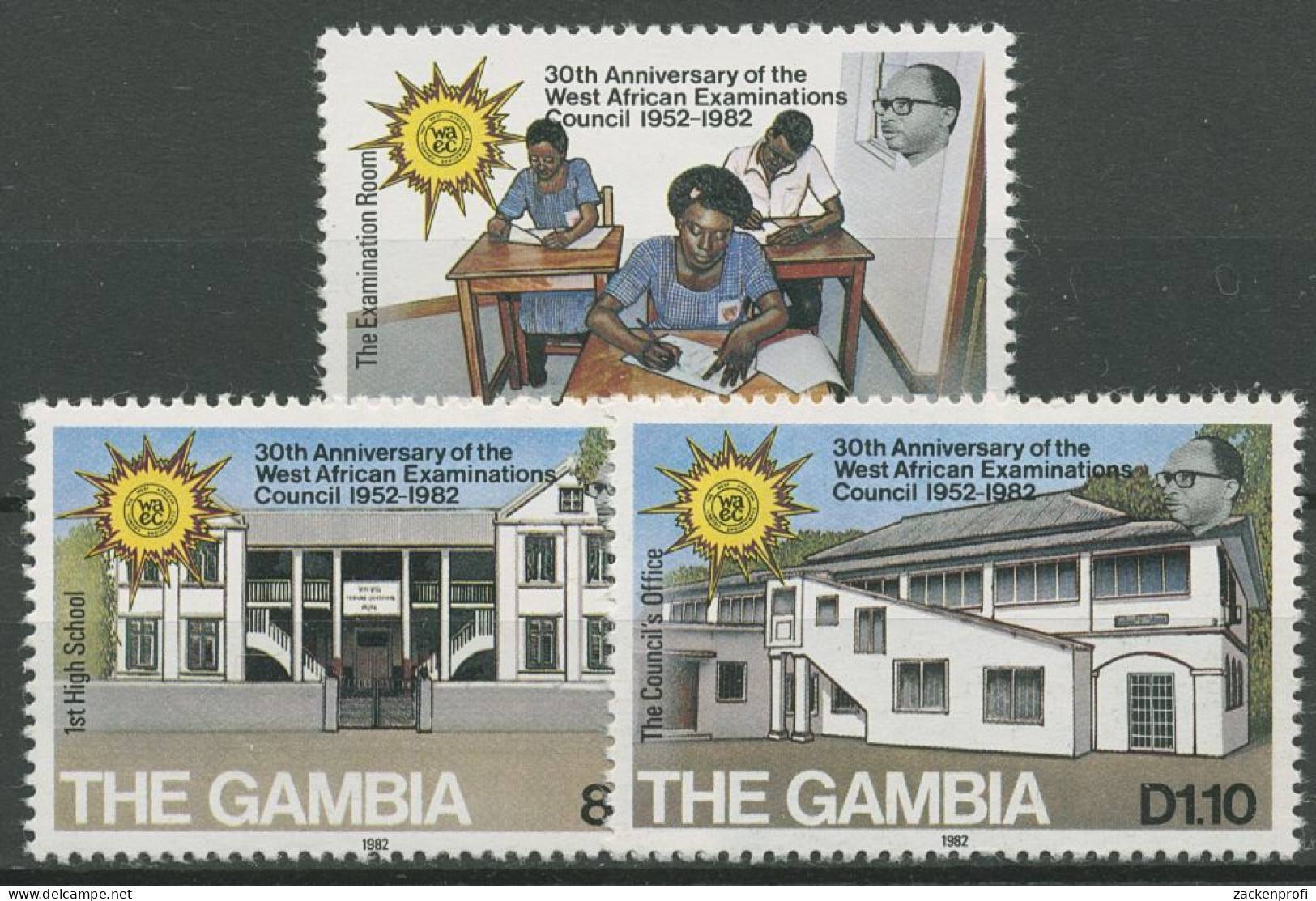 Gambia 1982 30 J. Westafr. Prüfungskommision Hochschule 434/36 Postfrisch - Gambie (1965-...)