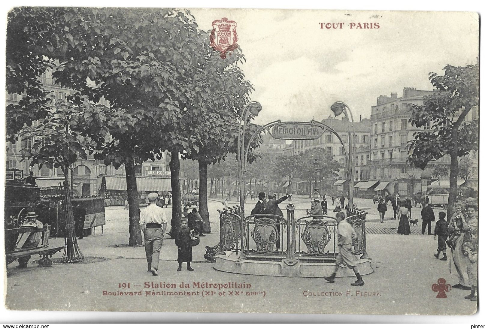 TOUT PARIS - 191 - Station Du Métropolitain - Boulevard Ménilmontant - Paris (11)