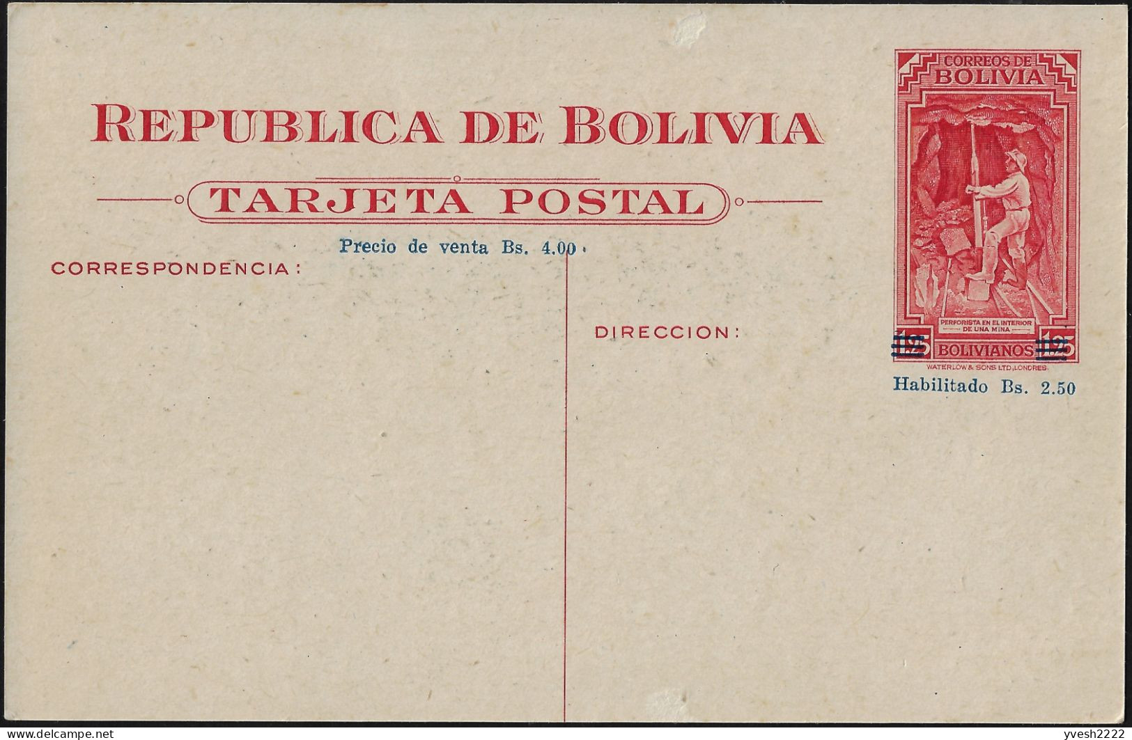 Bolivie 1945. 2 Cartes, Entiers Postaux Officiels. Sucre, Vue Panoramique, Montagnes  Sica-Sica Et Churuquella - Mountains
