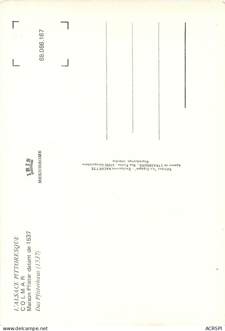 68 Colmar Maison Pfister Datant De 1537 N°34 \MM5002 - Colmar