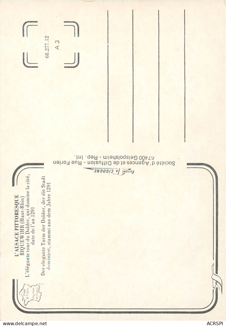 68 Riquewihr Tour Du Dolder Qui Domine La Cité N° 16 \MM5006 - Riquewihr