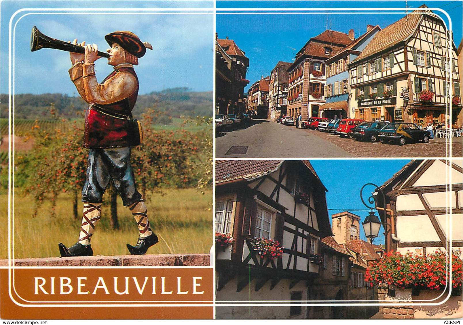 68 Ribeauvillé Le Ménétriers Place De La Première Armée Maisons Alsaciennes Multivue  N°24 \MM5009 - Ribeauvillé