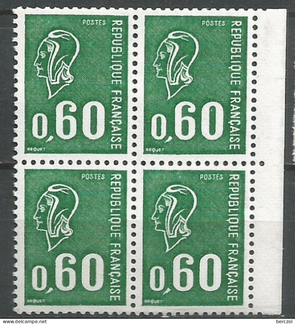 FRANCE ANNEE 1974  N° 1815c BLOC DE 4EX BORD DE FEUILLE DROIT NEUFS** MNH TB COTE 60,00 €  - Unused Stamps