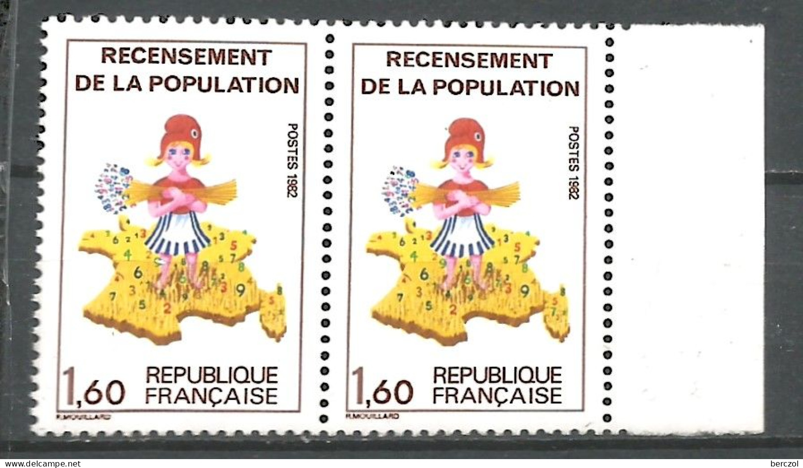 FRANCE ANNEE 1982 VARIETE N°2202a+2202 NEUFS** MNH COTE 16,00 €  - Unused Stamps