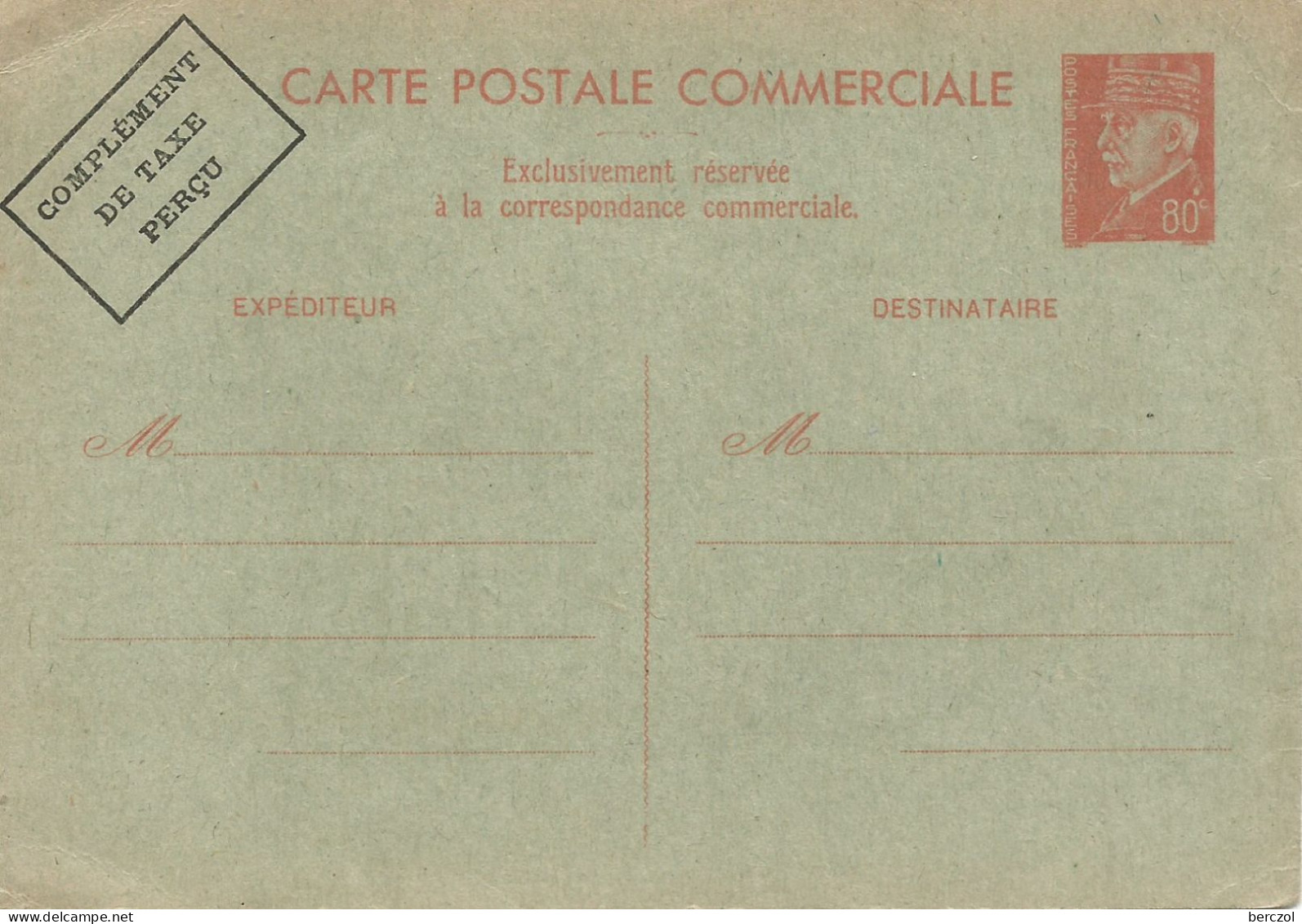 FRANCE ANNEE 1941/1943 ENTIER TYPE PETAIN N° 512 CP5 NEUF N** MNH TB COTE 80,00 € - Cartes Postales Types Et TSC (avant 1995)