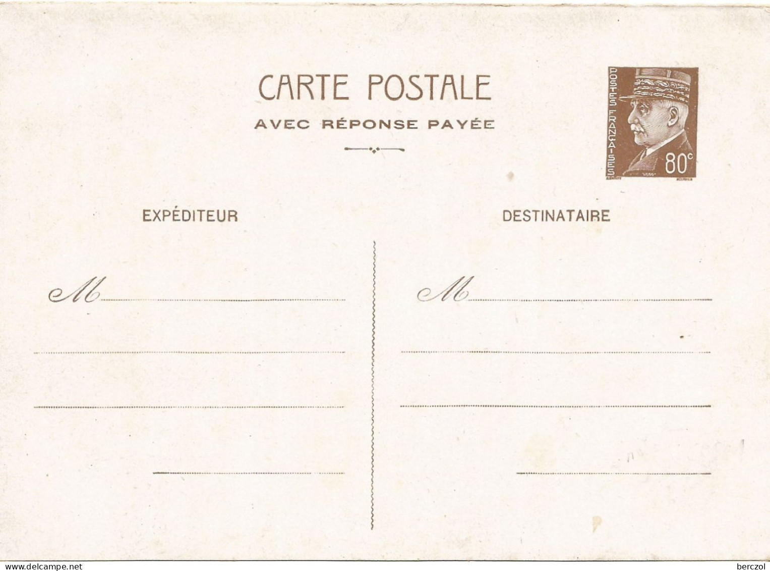 FRANCE ANNEE 1941/1943 ENTIER TYPE PETAIN N° 512 CPRP1 NEUF N** MNH TB COTE 120,00 € - Cartes Postales Types Et TSC (avant 1995)