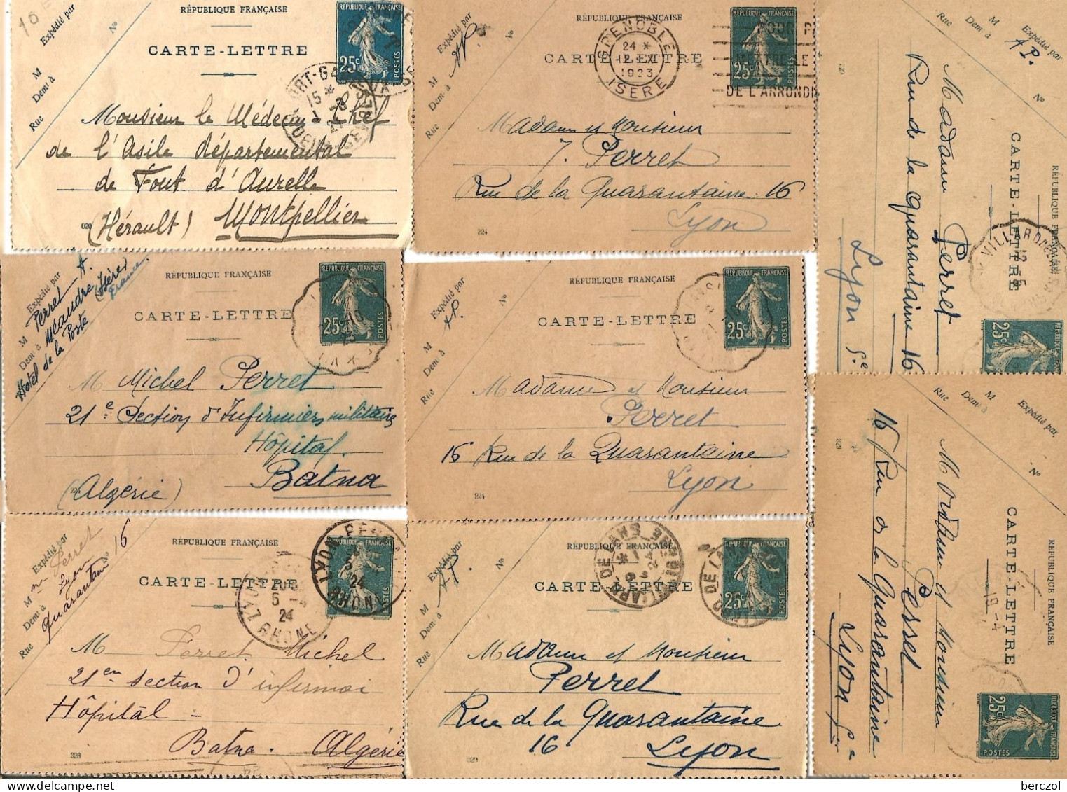 FRANCE ANNEE1907/1939 LOT DE 15 ENTIERS TYPE SEMEUSE CAMEE N° 140 CL2  TB DATE : 020;224;328;329;336;345;348 - Tarjetas Cartas