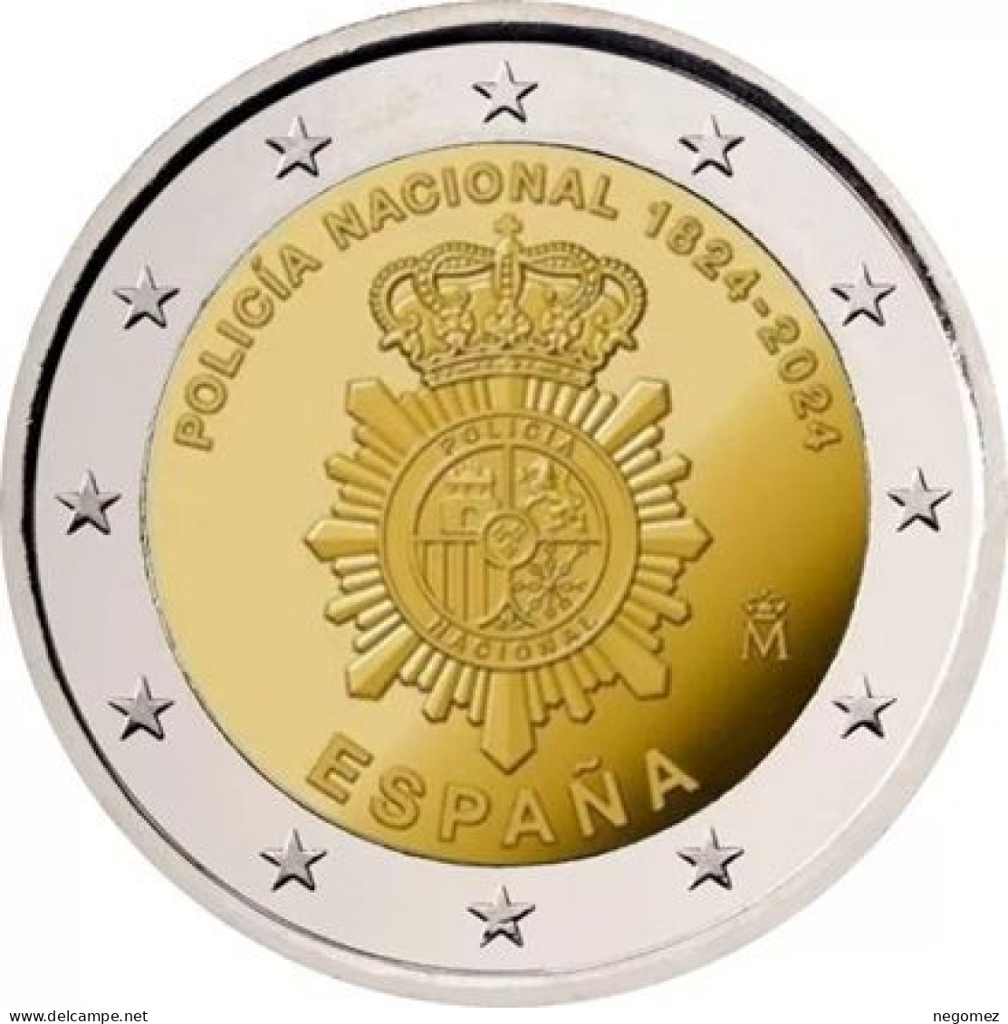 Pièce De 2 Euros Commémorative Espagne 2024 : 200 Ans De La Police Nationale - Spanje