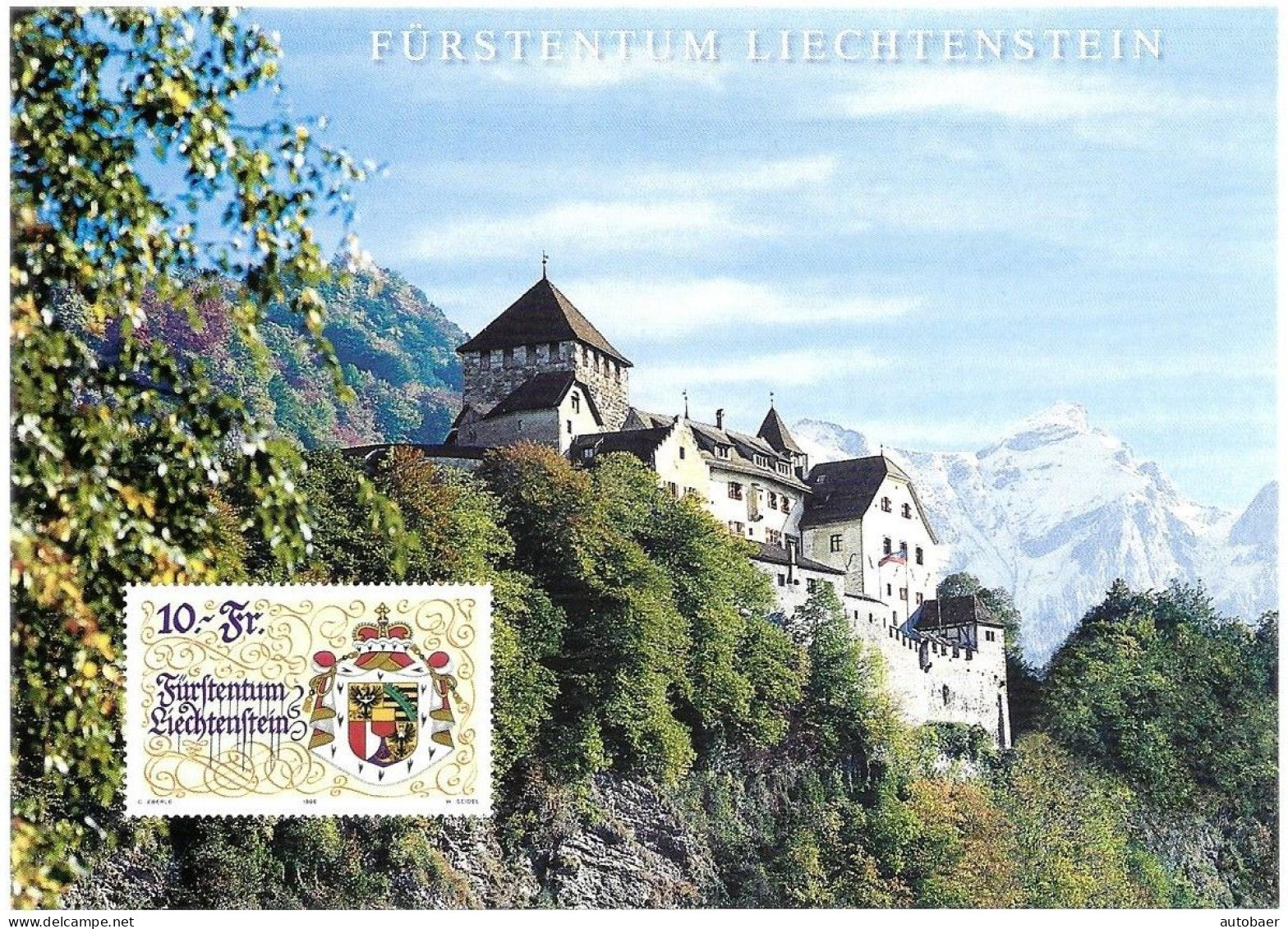 Liechtenstein 1996 Constitution Postcard Stamp Impressed MNH ** Postfrisch Neuf - Enteros Postales