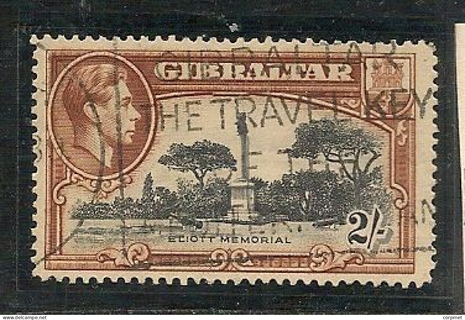 GIBRALTAR - 1938  Yvert 111a (B) - Perf 14 - Vf USED - CV 40 € - Gibraltar