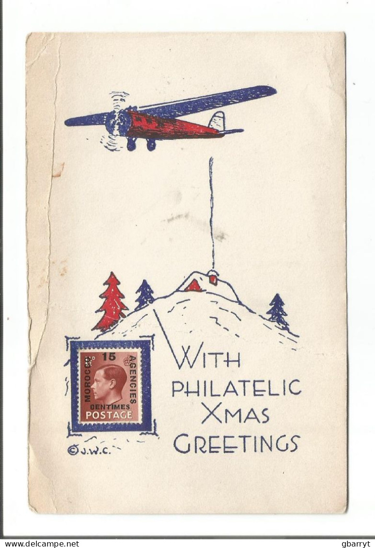 Great Britain Morocco Agency Christmas Greeting Card. Note Condition.see Description...............................dr2 - Postämter In Marokko/Tanger (...-1958)