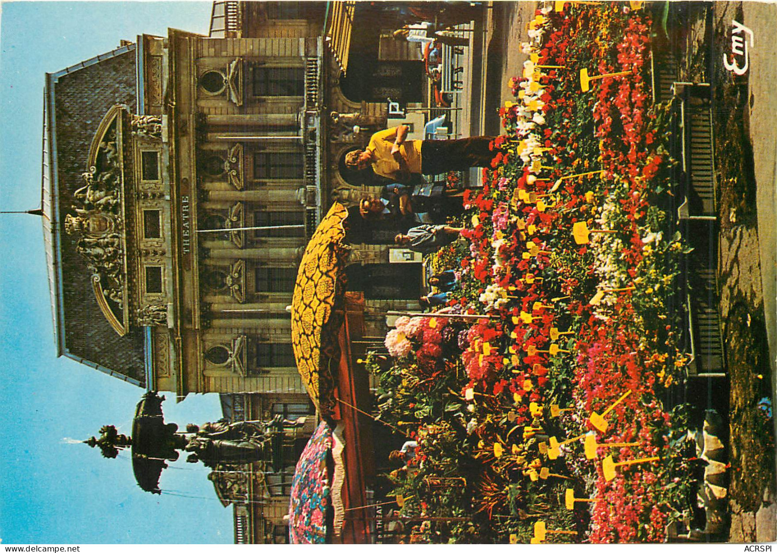 50   Cherbourg Le Marché Aux Fleurs Devant Le Théâtre Municipal      N° 48 \MM5041 - Valognes