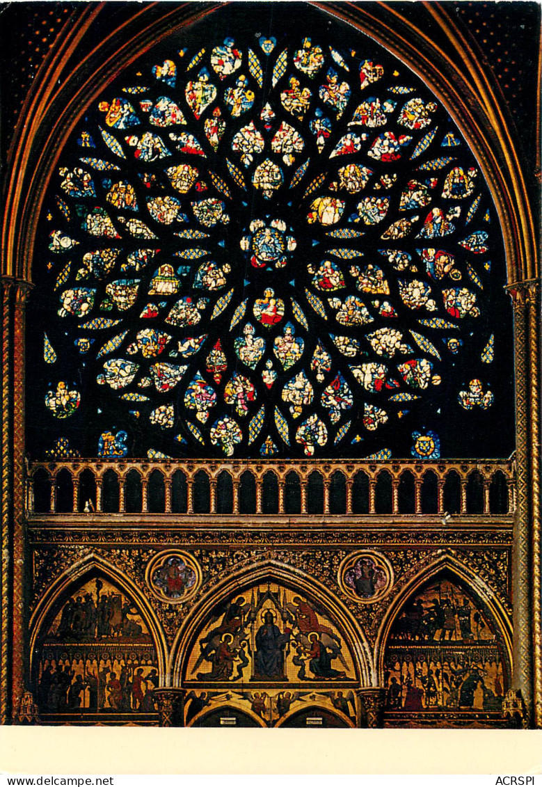 Christianisme  Jesus Christ France Paris La Sainte Chapelle Grande Rose Et La Façade    N° 13 \MM5046 - Jésus