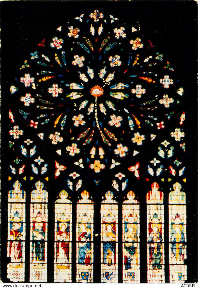 Christianisme  Jesus Christ France Tours Cathedrale Saint Gatien Rose De La Nef  N° 39 \MM5046 - Gesù