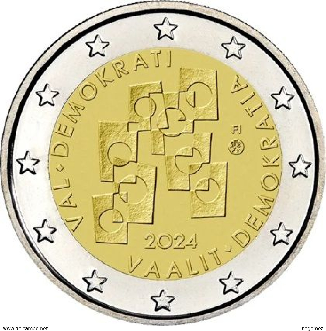 Pièce De 2 Euros Commémorative Finlande 2024 : Démocratie - Finland