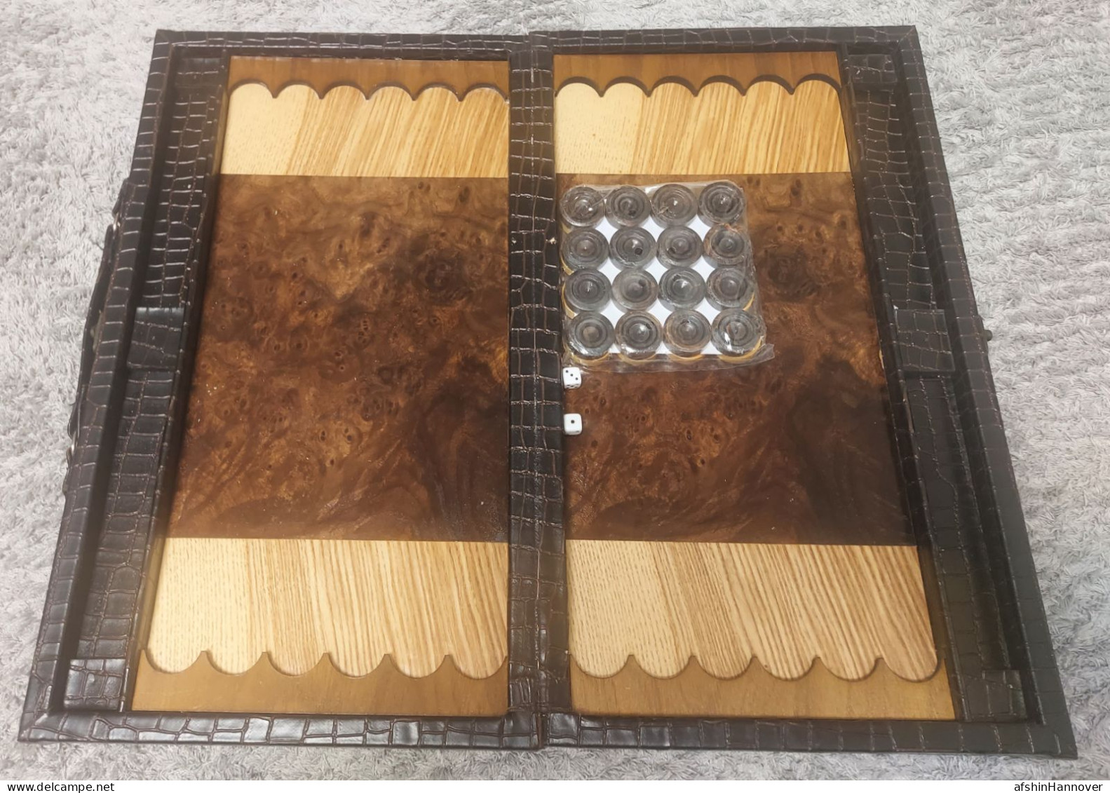 Iran Persian تخته نرد  با جلد چرم مصنوعی  ساخت ایران  backgammon board with artificial leather cover made in Iran