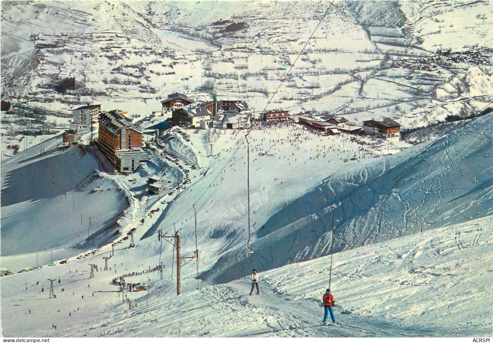 65  Vallée D'aure Saint Lary Le Pla D'adet Téléski De La Ludette Vue Du Cap De Carrots     N° 19\MM5051 - Vielle Aure