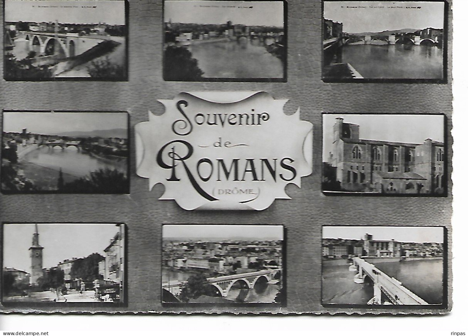 (26) ROMANS SOUVENIR MULTIVUE   L'église  1953 PHOTO COMBIER  (Drome) - Romans Sur Isere