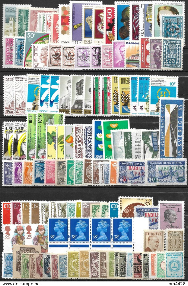 Europe Lot De 187 Timbres Neufs** Et 2 TP Adhésifs Oblitérés - Lots & Kiloware (mixtures) - Max. 999 Stamps