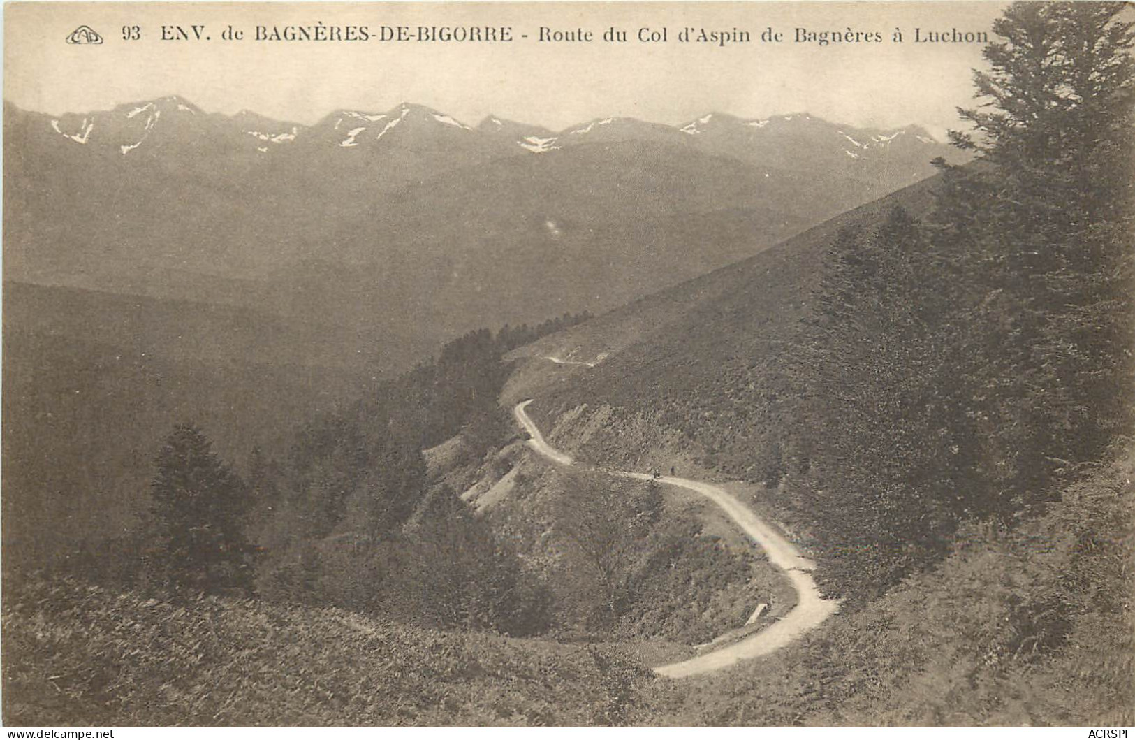 65  Environs De Bagnères De Bigorre Route Du Col D'aspin De Bagnères à Luchon          N° 21 \MM5063 - Bagneres De Bigorre