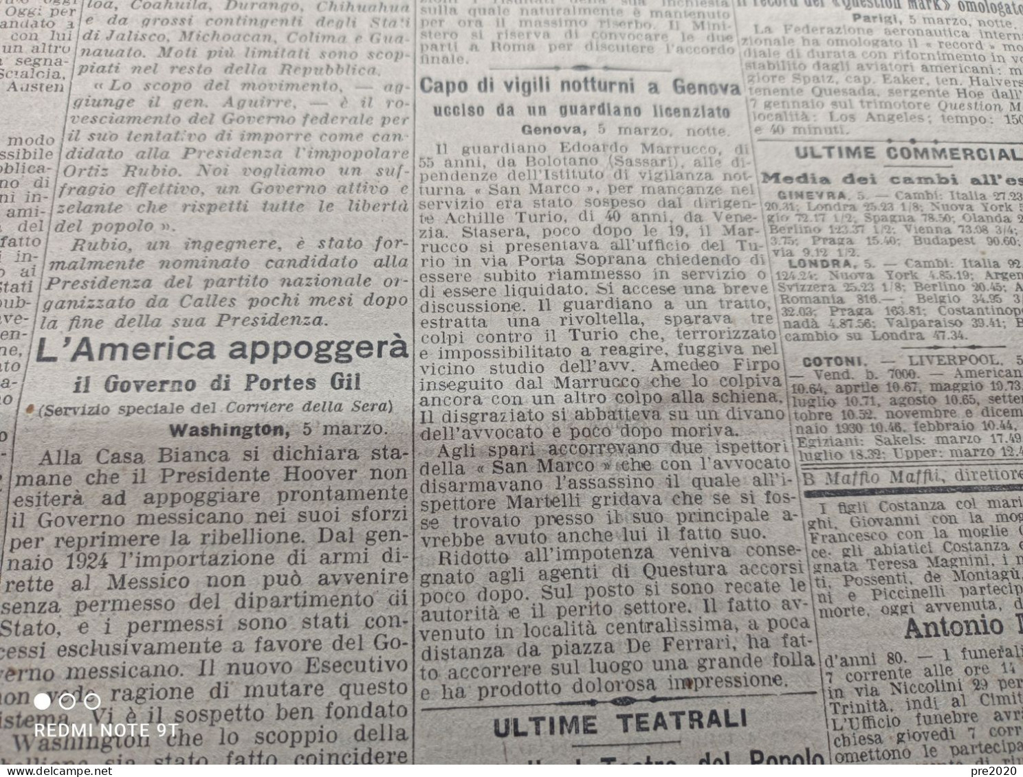 CORRIERE DELLA SERA 1929 MORTE DI FRANCESCO PAOLO MICHETTI FRANCAVILLA A MARE TOCCO DA CASAURIA BOLOTANO SASSARI - Otros & Sin Clasificación