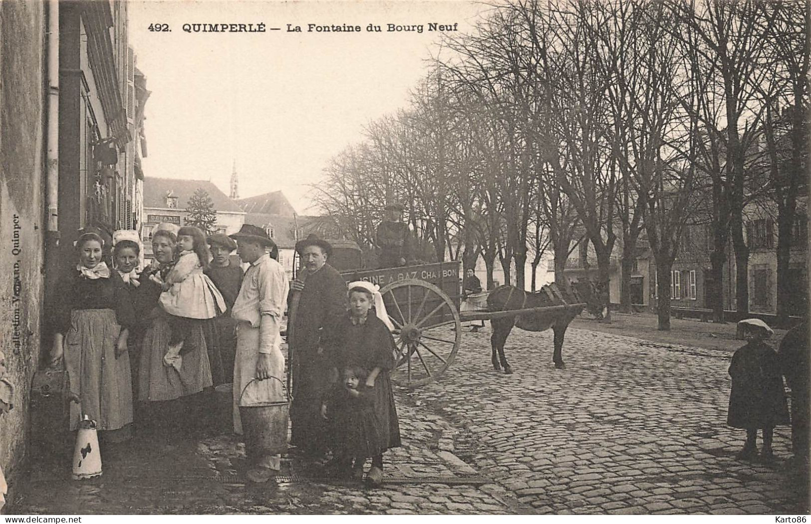 Quimperlé * La Fontaine Du Bourg Neuf * Place Coiffe Costume Attelage Usine à Garz & Charbons - Quimperlé