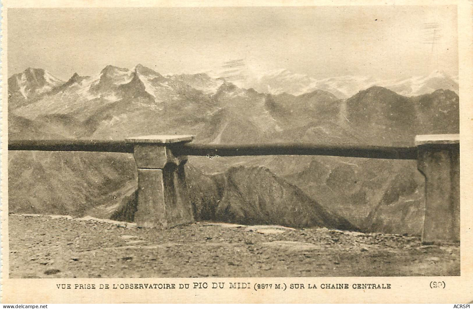 65  Vue Prise De L'observatoire  Du Pic Du Midi Sur La Chaine Centrale Bigorre        N° 36 \MM5078 - Bagneres De Bigorre