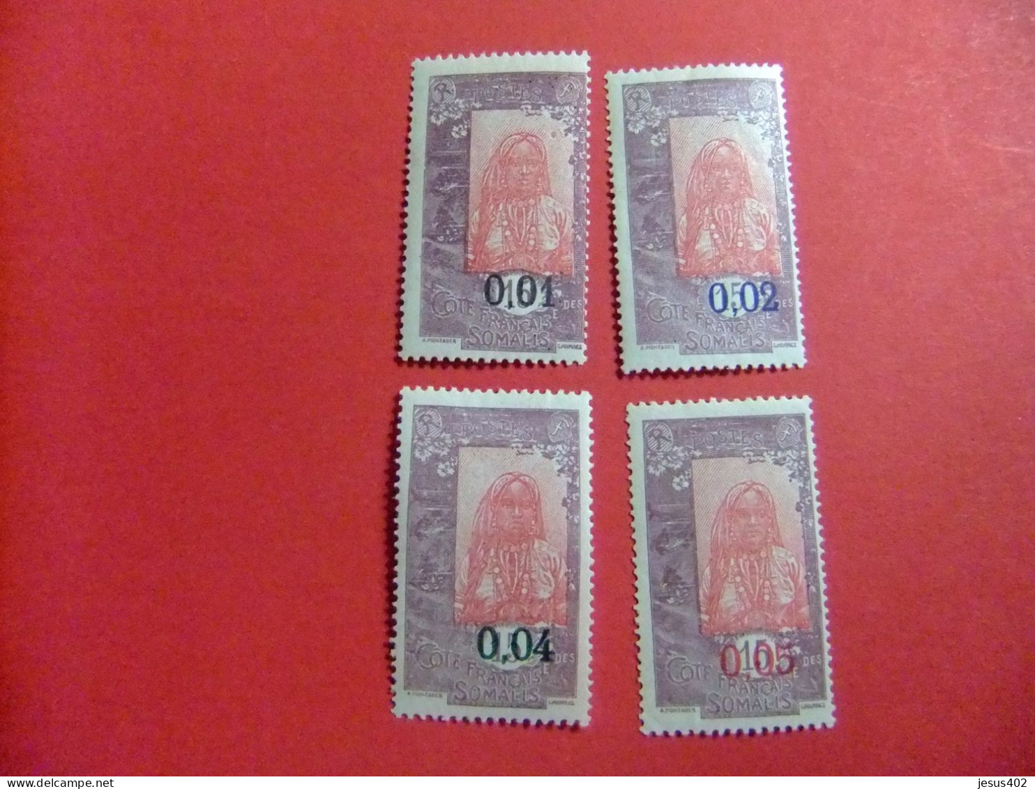 56 COTE DES SOMALIS COSTA DE SOMALIA 1922 / SELLOS De 1915-16 SOBRECARGADOS / YVERT  108 /111 MNH/ MH - Used Stamps