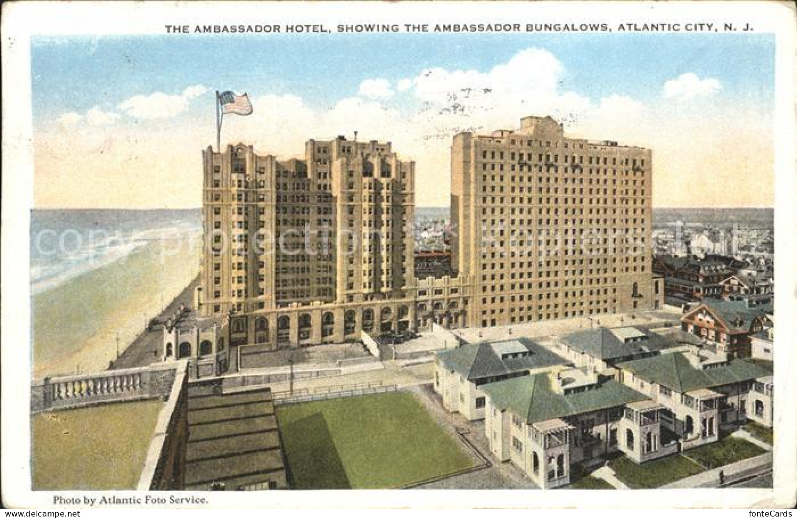 11694324 Atlantic_City_New_Jersey Ambassador Hotel Bungalows Beach - Otros & Sin Clasificación