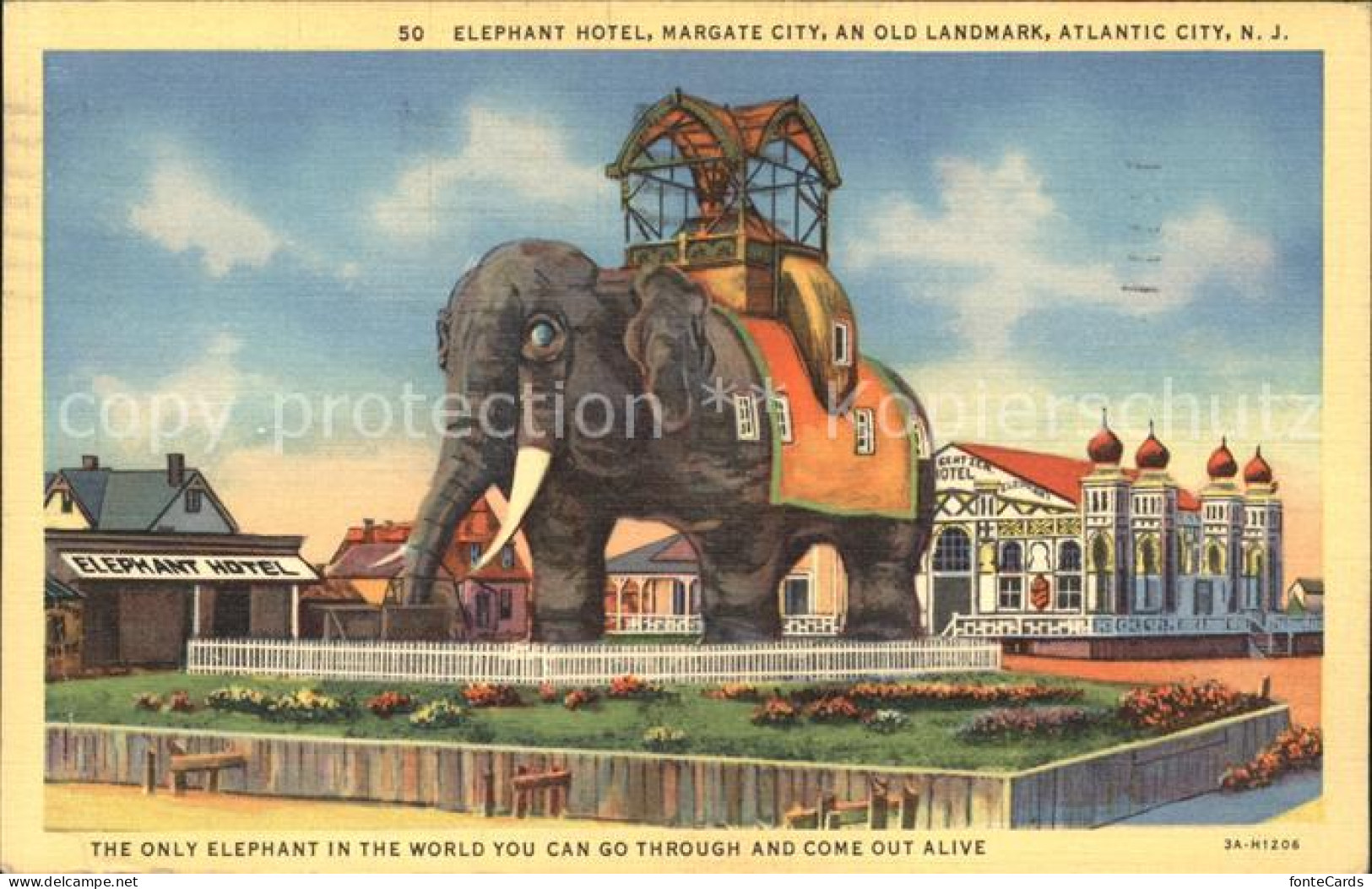 11694321 Atlantic_City_New_Jersey Elephant Hotel Margate City - Andere & Zonder Classificatie