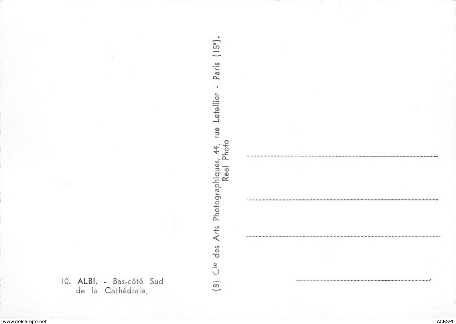 ALBI Basilique Sainte Cecilebas Cote Sud De La Cathedrale 12 (scan Recto Verso)MH2910TER - Albi