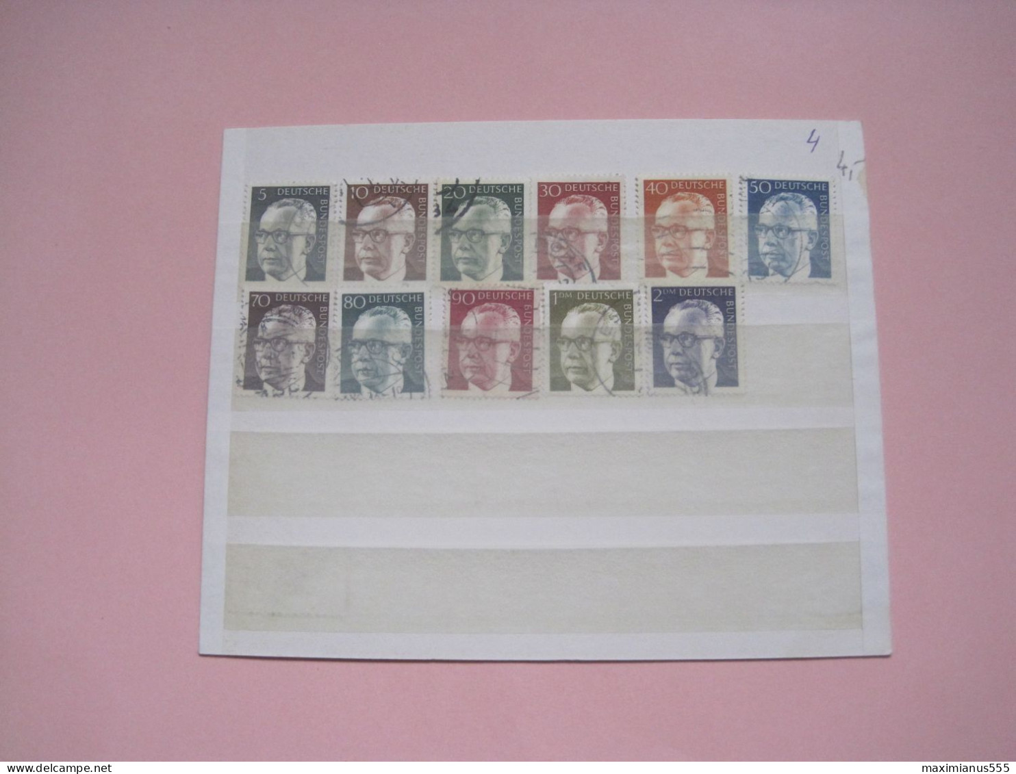 Germany Bundespost Satz. (11W.) 1970/71, Michel 2022, 50% Off Price (4) - Used Stamps