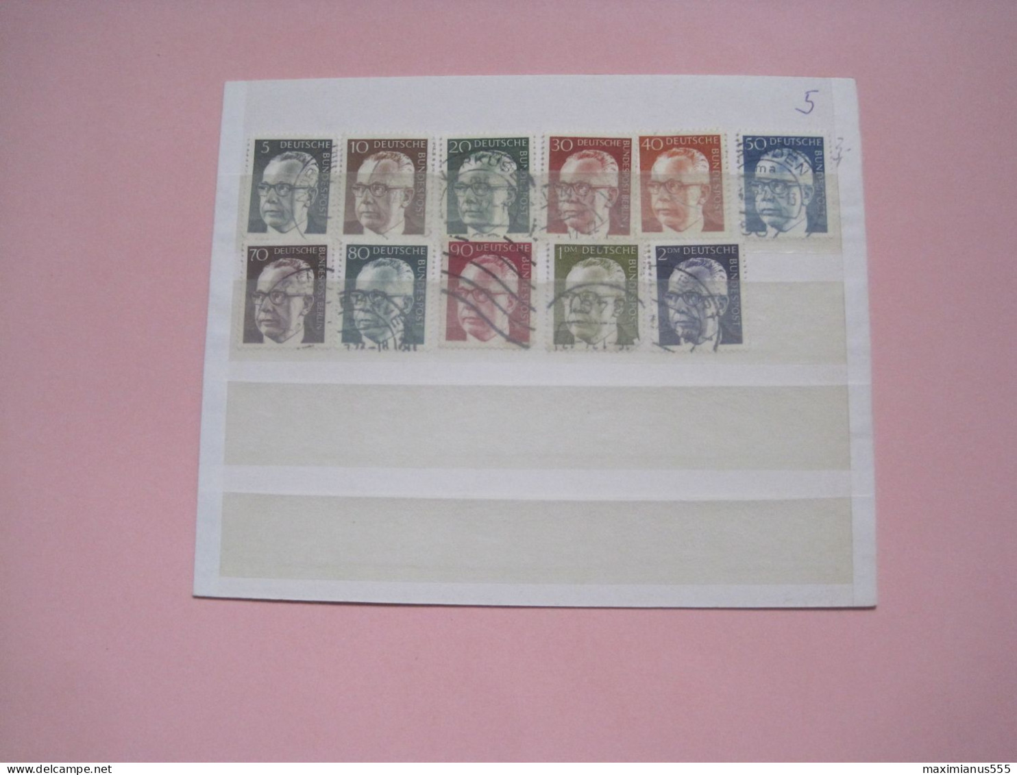 Germany Bundespost Satz. (11W.) 1970/71, Michel 2022, 50% Off Price (5) - Used Stamps
