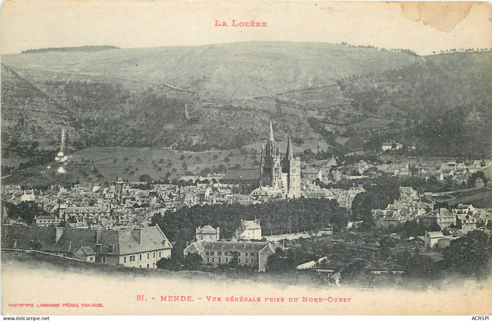 48   Gorges Du Tarn  Mende Vue Générale Prise Du Nord Ouest   N° 8 \MN6001 - Mende