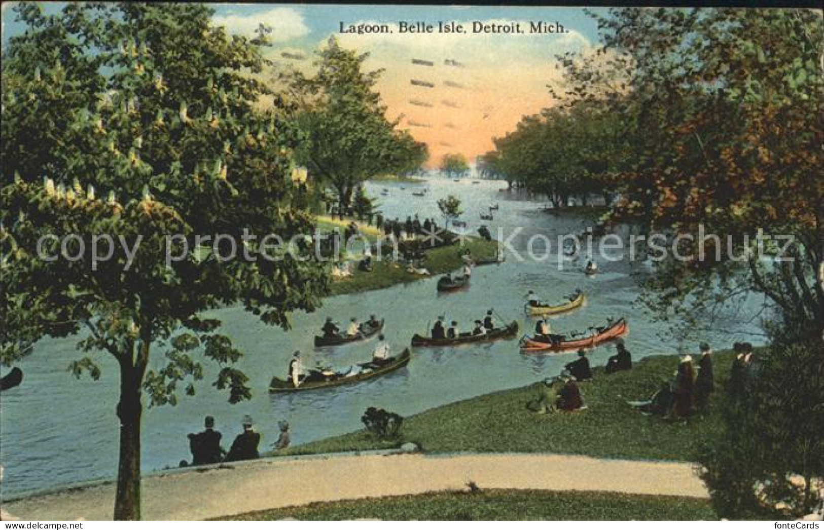 11694260 Detroit_Michigan Lagoon Belle Isle Park Kanu - Other & Unclassified