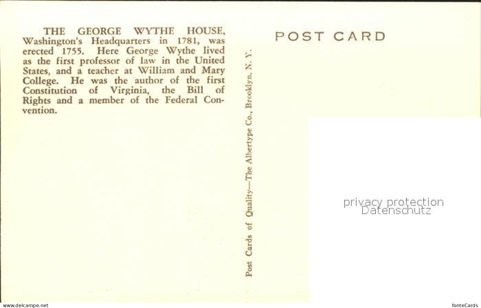 11694188 Williamsburg_Virginia George Wythe House Washington's Headquarters 1781 - Autres & Non Classés